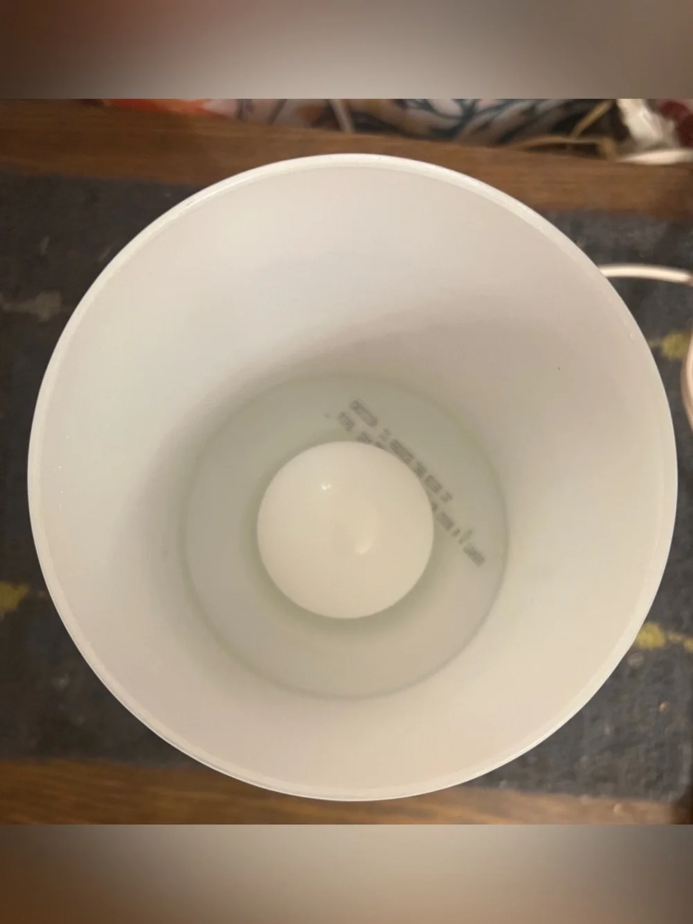 IKEA LYKTA white glass lamp